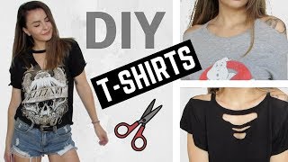 DIY Distressed Cut Out TShirts ✂️  Owlipop [upl. by Charlot]