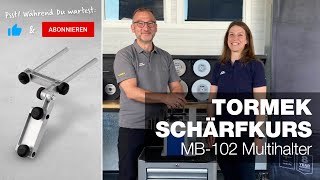 MB102 Multihalter – Messer amp flache Fasen besser Schleifen  Teil 20  Tormek Live Schärfkurs [upl. by Akimad]