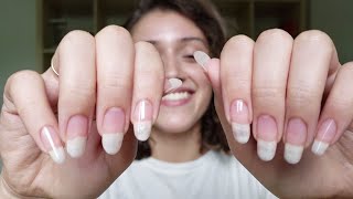 ASMR natural nails ⚘ simple care routine  tapping flutters whispers [upl. by Ahael]