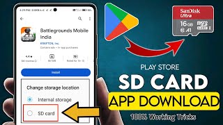 Play Store App SD Card DOWNLOAD  How To Install Apps Directly To SD Card Android From Play Store [upl. by Ahsinet]