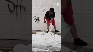 Cubierta de granizo se desata intensa lluvia con granizada en la capital poblana puebla viral [upl. by Nylram]