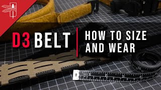 How to size and wear the HALEY STRATEGIC D3 BELT [upl. by Jamnes]