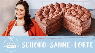 SchokoSahneTorte – einfach selber machen I Einfach backen [upl. by Lexa]