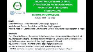 Orientamento allEsame di Stato I sessione 2022  Settore Informazione  incontro del 21072022 [upl. by Augustine876]