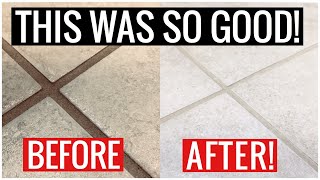 AMAZING GROUT CLEANER for Kitchen Bathroom Floors amp Shower Best Cleaning Hack  Andrea Jean [upl. by Gwenora84]