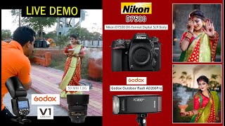 Nikon D7500 With 50mm और Godox V1 Godox Ad 200pro के साथ Portrait Photography [upl. by Yenattirb]