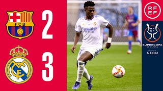 RESUMEN  FC Barcelona 23 Real Madrid CF  Supercopa de España 2022  Primera semifinal [upl. by Lebyram]