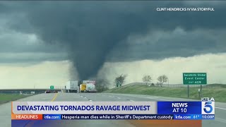 Tornado tears through Nebraska causing severe damage to homes [upl. by Maidel]