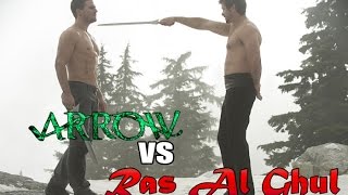 The Arrow vs Ras Al Ghul Full Fight  Arrow 3x 09 quotThe Climbquot [upl. by Yevette]