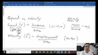 Physics Speed vs Velocity Tagalog [upl. by Ark]