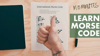 LEARN MORSE CODE from a MEMORY CHAMP in 15 minutes [upl. by Suoicul356]