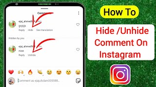 How To Hide Unhide Comments On Instagram  Hide or Unhide Comments on Instagram [upl. by Lune]