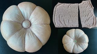 DIY Round Flower pillow  How to make round cushion with recycled Tshirt  Diy cushion tutorial [upl. by Geirk]