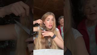 Kurze Haare schneiden 🤯 Nicht mit Omi 💇🏼‍♀️ Welche Haarlänge steht euch am besten haare [upl. by Illak427]