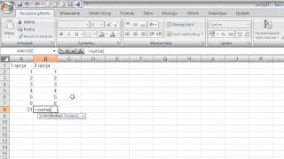 Funkcja SUMA i autosumowanie w Excelu [upl. by Feltie799]