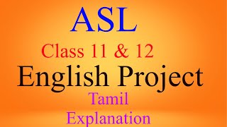 English ASL Project Class 11 amp 12 Std English Project CBSE  English Abaca [upl. by Sievert]