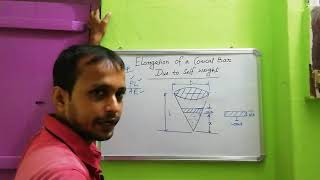 Elongation Of Conical Bar Due To Self WeightStrength of MaterialsHindi [upl. by Kliber]