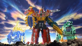 Power Rangers Dino Charge  Return of the Caveman  Megazord Fight  Power Rangers Official [upl. by Trula]