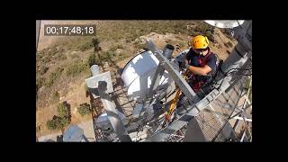 Instalacion antena en torre de telecomunicaciones [upl. by Bumgardner392]