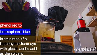 bromophenol blue from phenol red bromination and interesting conversion between two indicator dyes [upl. by Nylsor]