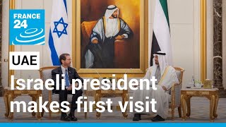 UAE says it intercepts Houthi missile as Israeli president makes first visit • FRANCE 24 English [upl. by Soni]