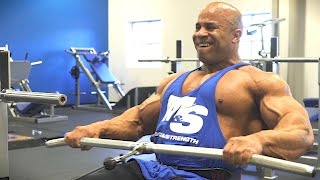 IFBB Pro Victor Martinezs Heavy Back Workout At MampS Gym [upl. by Vieva]