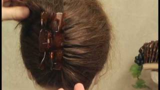 Easy hairstyles Why use an ugly plastic claw to put up your hair [upl. by Lavona]