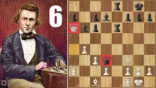 Legendary Game 6  Paulsen vs Morphy 1857  1st American Chess Congress [upl. by Alper]