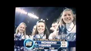 Xavier Cheerleaders on CBS College Sports  the Atlantic 10 Championship presented by LG [upl. by Sitarski140]