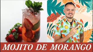 Como fazer MOJITO DE MORANGO mojito drinks morango [upl. by Nelyak296]