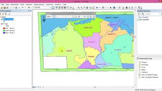 ArcMap  رسم الاشكال المساحية المتجاورة بكل سهولة Auto Complete Polygon [upl. by Ettenahc]