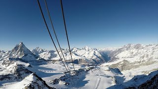 Switzerland  Highest Gondola amp Cablecar in Europe  ROUND TRIP  Zermatt  Klein Matterhorn  3883m [upl. by Ahsimit539]