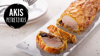 Pork Tenderloin Wellington  Akis Petretzikis [upl. by Llednew]