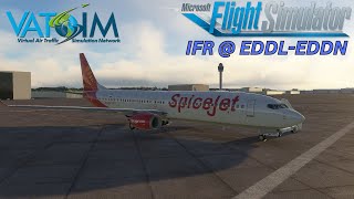 MSFS 2020 IFR flying DUESSELDORFNUERNBERG day 24  IFR FLIGHT MSFS2024 live vatsim [upl. by Milissent567]