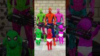 GTA V RED SPIDER GREEN SPIDER PINK SPIDER SAVING HIS BABY FROM VENOM  COFFIN DANCE SONG COVER [upl. by Abas188]