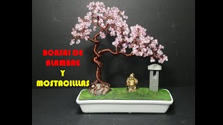 COMO HACER BONSAI CON ALAMBRES Y MOSTACILLAS [upl. by Platus]