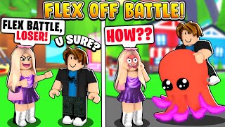 RICH GIRL Challenged NOOB to a FLEX OFF BATTLE She INSTANTLY Regretted It Roblox Adopt Me [upl. by Eelrebmyk]