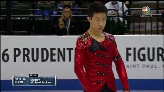 2016 US Nationals  Nathan Chen SP NBC [upl. by Atteragram]