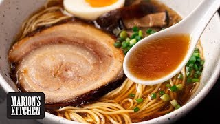 How To Make Shoyu Ramen At Home  Marions Kitchen [upl. by Anahsor]