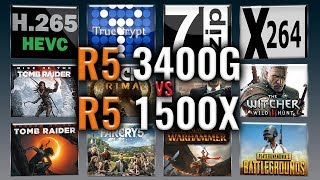 Ryzen 5 3400G vs Ryzen 5 1500X Benchmarks  Test Review  Comparison  Gaming  13 Tests [upl. by Plank]