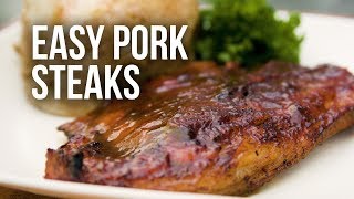 How to Make EASY Pork Steaks Recipe on 🔥Charcoal Kamado Recipe [upl. by Kessel]