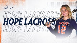 Hope vs Alma  Womens Lacrosse 4324  NCAA D3 Lacrosse  MIAA Lacrosse [upl. by Eelitan758]