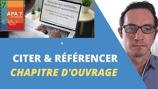 Comment citer et référencer un chapitre douvrage à la norme APA 7 [upl. by Rolando]