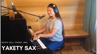 BENNY HILL THEME YAKETY SAX  Boots Randolph Amazing piano cover [upl. by Ayian]