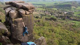 Art of Japan  f6c  Curbar Edge  Peak District Bouldering [upl. by Mungo452]