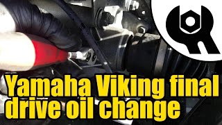 Yamaha Viking Tuff Torq final drive oil change 1815 [upl. by Jude]