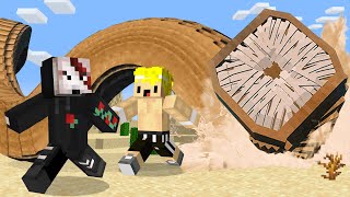 Sobrevivimos al Gusano Gigante en Minecraft [upl. by Eissim]