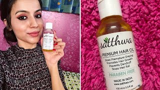 SATTHWA PREMIUM HAIR OIL REVIEW  Stop Hairfall Dandruff Premature Graying  Nidhi Chaudhary [upl. by Nnoved]