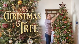 Christmas Tree Decorating  Classic Traditional Family Christmas Tree  Decorate With Me  Tutorial [upl. by Adierf]