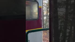 Budd RDC from caboose Winnipesaukee Scenic Railroad [upl. by Nuavahs404]